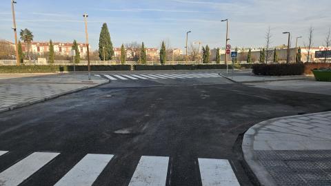 Concluyen las obras de mejora en el cruce de la calle Parque Empresarial y la avenida de Salamanca